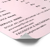 モダンエレガントビューティーサロン料金表 ポスター (角)