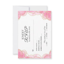 モダンエレガントピンクと金ゴールド結婚の