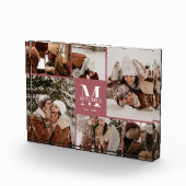 モダンエレガントファミリーフォトコラージュ記念品 フォトブロック (右)