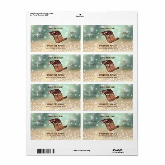 モダンエレガントファンキーきらめく美容液 ラベル (フルシート)