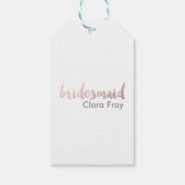 モダンエレガントフェイクバラ金ゴールド花嫁文字 ギフトタグ (裏面)