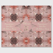 モダンエレガントフェイクバラ金ゴールド ラッピングペーパー (フラット)