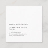 モダンエレガントフェイク金ゴールドシザー美容師 スクエア名刺 (裏面)