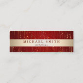 モダンエレガントフェイク金ゴールドストライプの スキニー名刺 (正面)