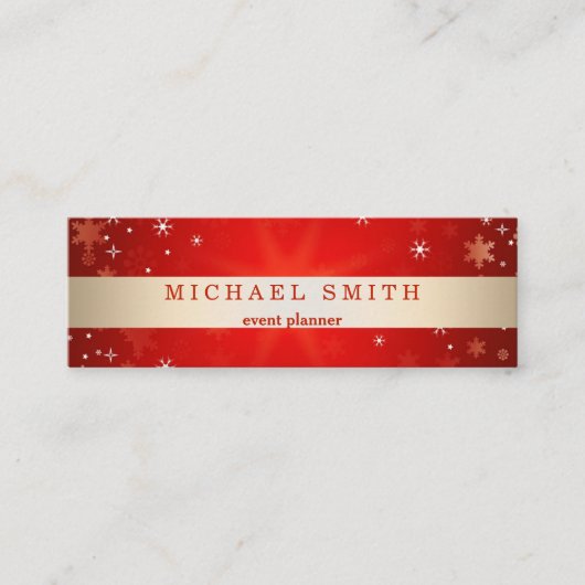 モダンエレガントフェイク金ゴールドストライプの スキニー名刺 (正面)