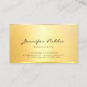 モダンエレガントフェイク金ゴールドテンプレート 名刺 (裏面)