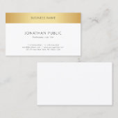 モダンエレガントフェイク金ゴールドテンプレート 名刺 (正面/裏面)