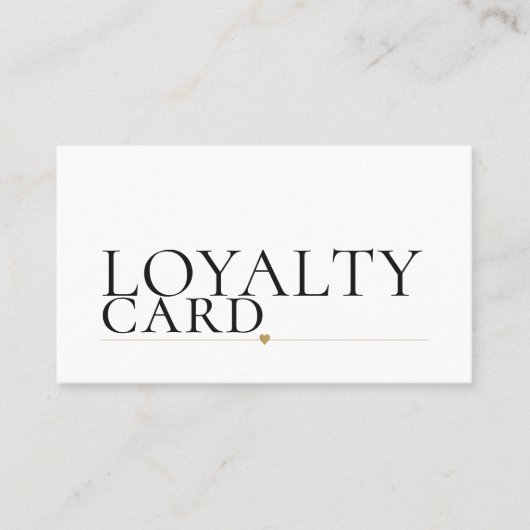 モダンエレガントフェイク金ゴールドハート線美しいロイヤリティ ロイヤリティカード (正面)