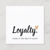 モダンエレガントフェイク金ゴールドハート美しいロイヤリティカード ロイヤリティカード (正面)