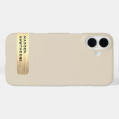 モダンエレガントフェイク金ゴールドブラシ仕上げ金属シック Case-Mate iPhoneケース (裏面 (横))