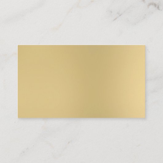 モダンエレガントフェイク金ゴールド白プロフェッショナル 名刺 (裏面)