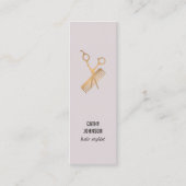 モダンエレガントフェイク金ゴールド スキニー名刺 (正面)