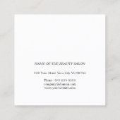モダンエレガントフェイク銀シザーコーム スクエア名刺 (裏面)