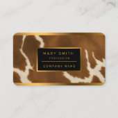 モダンエレガントフェイク革コレクション 名刺 (正面)