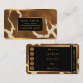 モダンエレガントフェイク革コレクション 名刺 (正面/裏面)