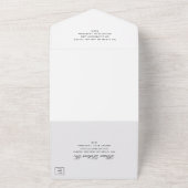 モダンエレガントフェイクVellumの写真結婚の オールインワン招待状 (外側)