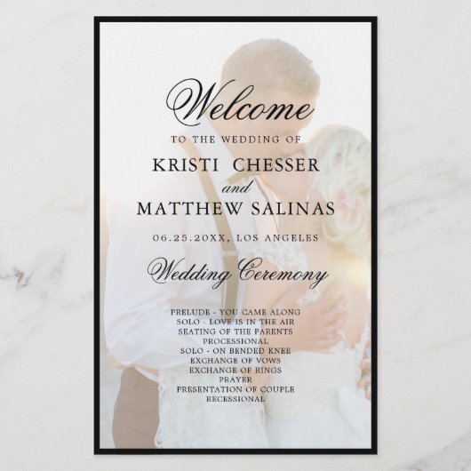 モダンエレガントフェイクVellum Overlay Photo Program (正面)