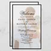 モダンエレガントフェイクVellum Overlay Photo Program (正面/裏面)