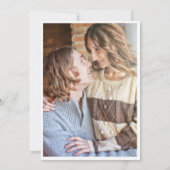 モダンエレガントフェイクVellum Photo結婚's セーブザデート (裏面)