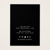 モダンエレガントフェミニン黒イヤリング表示カード (裏面)