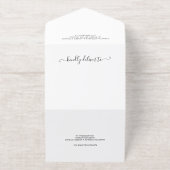 モダンエレガントフォイル結婚フォトオーバーレイ オールインワン招待状 (外側)