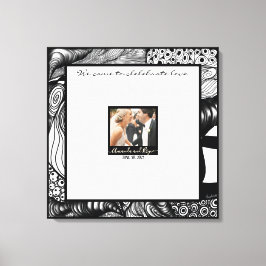 モダンエレガントフォトゲストブックキャンバス キャンバスプリント