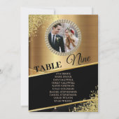 モダンエレガントフォト着席チャートカード 招待状 (裏面)