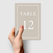 モダンエレガントフォーマルパイ結婚ベージュ テーブルナンバー