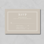 モダンエレガントフォーマルTaupe Beige Wedding RSVP