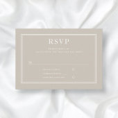 モダンエレガントフォーマルTaupe Beige Wedding RSVP