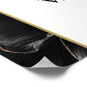 モダンエレガントフラワーウェディングウェルカムサイン ポスター (角)