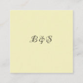 モダンエレガントフラワーウェディングレセプション エンクロージャーカード (裏面)