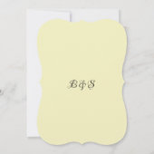 モダンエレガントフラワーラスティック結婚式招待状 (裏面)