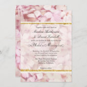 モダンエレガントフローラあじさい結婚の花 招待状 (正面/裏面)