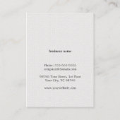 モダンエレガントフローラテクスチャ白美容師 名刺 (裏面)