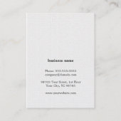 モダンエレガントフローラテクスチャ紫美容師 名刺 (裏面)