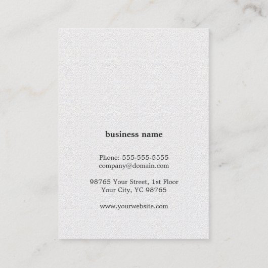 モダンエレガントフローラテクスチャ紫美容師 名刺 (裏面)