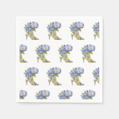 モダンエレガントフローラハイヒール スタンダードカクテルナプキン (正面)