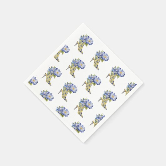 モダンエレガントフローラハイヒール スタンダードカクテルナプキン (角)