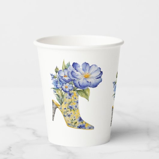 モダンエレガントフローラハイヒール 紙コップ (正面)