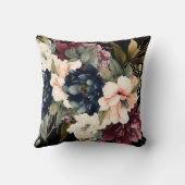 モダンエレガントフローラパーソナライズされた クッション (裏面)