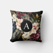 モダンエレガントフローラパーソナライズされた クッション (正面)