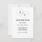 モダンエレガントフローラ写真ウェディング日付の保存 (裏面)