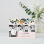 モダンエレガントフローラ卒業写真の校合 案内ポストカード (スタンド正面)