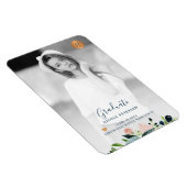 モダンエレガントフローラ卒業写真オーバーレイ マグネット (右側)