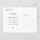 モダンエレガントフローラ卒業写真コラージュ 案内ポストカード (裏面)