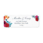 モダンエレガントフローラ差出人住所ラベル ラベル (正面)