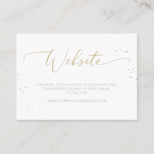 モダンエレガントフローラ結婚グリーンリーのウェブサイト エンクロージャーカード (正面)