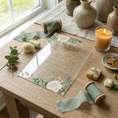 モダンエレガントフローラ結婚ー アクリル招待状