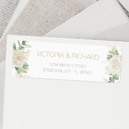 モダンエレガントフローラ結婚ー ラベル